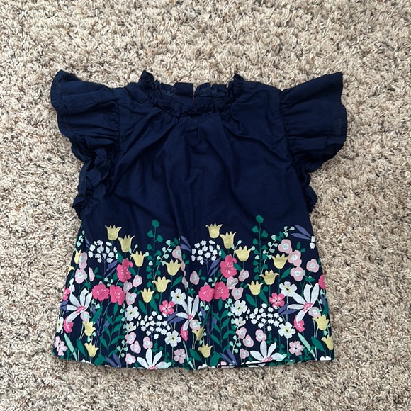 Janie and Jack Floral Ruffle Sleeve Top size 3 - Picture 2 of 5